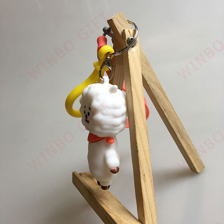 卡通動物羊立體鑰匙扣右側(cè)面